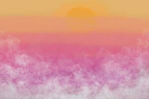 Color of sky with clouds for background, Soft clouds sky by hand drawn. photo