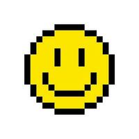 smile face smiley pixel art vector