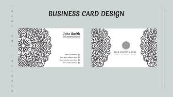 Modern minimal mandala business card design for all vector