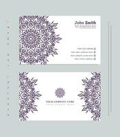 Modern minimal mandala business card design for all vector