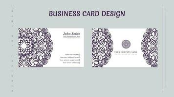 Modern minimal mandala business card design for all vector