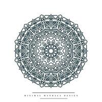 Minimal mandala coloring page with nature-inspired elements vector