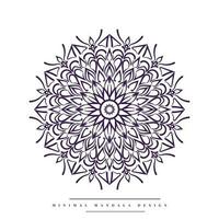 Minimal mandala coloring page with nature-inspired elements vector