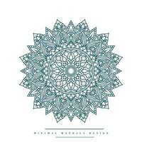 Minimal mandala coloring page with nature-inspired elements vector