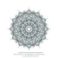 Minimal mandala coloring page with nature-inspired elements vector