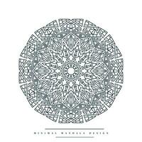 Minimal mandala coloring page with nature-inspired elements vector