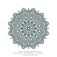 Minimal mandala coloring page with nature-inspired elements vector