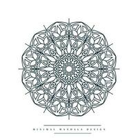 Minimal mandala coloring page with nature-inspired elements vector