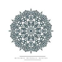 Minimal mandala coloring page with nature-inspired elements vector