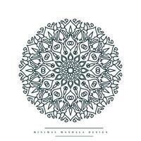 Minimal mandala coloring page with nature-inspired elements vector