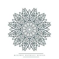 Minimal mandala coloring page with nature-inspired elements vector