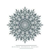Minimal mandala coloring page with nature-inspired elements vector