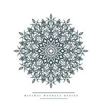 Minimal mandala coloring page with nature-inspired elements vector