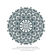 Minimal mandala coloring page with nature-inspired elements vector
