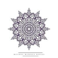 Minimal mandala coloring page with nature-inspired elements vector