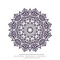 Minimal mandala coloring page with nature-inspired elements vector