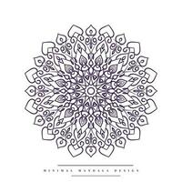 Minimal mandala coloring page with nature-inspired elements vector