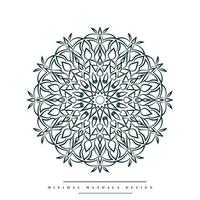 Minimal mandala coloring page with nature-inspired elements vector