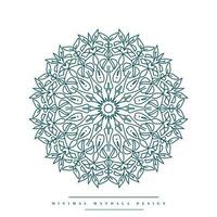 Minimal mandala coloring page with nature-inspired elements vector