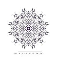Minimal mandala coloring page with nature-inspired elements vector