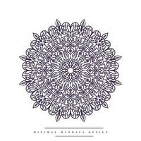 Minimal mandala coloring page with nature-inspired elements vector