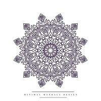 Minimal mandala coloring page with nature-inspired elements vector