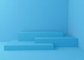 Empty product display for presentation, cosmetic display, 3d rendering photo