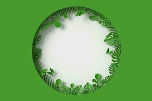 Circle leaf background. photo