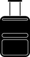 suitcase icon black solid style vector