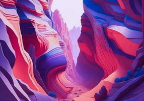 Colored mountains beautiful AI Generative background scenery photo