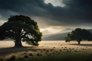 el maravilloso paisaje de el antiguo arboles generativo ai. foto