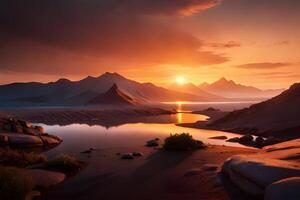 A fire atmospheric hyper realistic world. . photo