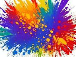 Colorful explosion art painting texture wall background. Generative ai. photo