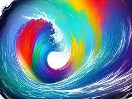 Colorful water flow background. . photo