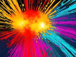 Colorful explosion art painting texture wall background. Generative ai. photo