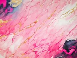 marble ink abstract art from exquisite original painting for abstract background. . photo