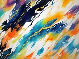 marble ink abstract art from exquisite original painting for abstract background. . photo