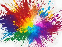 colorful explosions isolated on transparent background. . photo