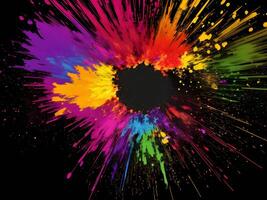 colorful explosions with clouds isolated on transparent background. . photo