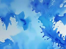 Abstract artistic blue watercolor splash object background. Generative ai. photo