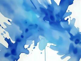 Abstract artistic blue watercolor splash object background. Generative ai. photo