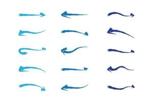 set of watercolor arrow collections for creative graphic template design. vector