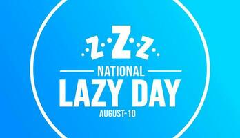 Lazy Day background template. Holiday concept. background, banner, placard, card, and poster design template with text inscription and standard color. vector illustration.