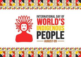 International Day of Worlds Indigenous People background template. Holiday concept. background, banner, placard, card, and poster design template with text inscription and standard color. vector