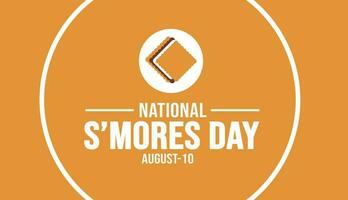 National S mores Day background template. Holiday concept. background, banner, placard, card, and poster design template with text inscription and standard color. vector illustration.