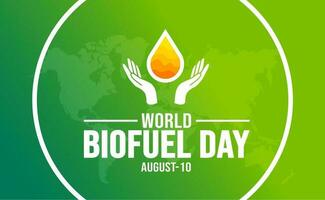 world biofuel day background template. Holiday concept. background, banner, placard, card, and poster design template with text inscription and standard color. vector illustration.