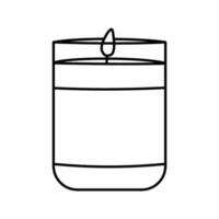 candle line art home decor vector illustration