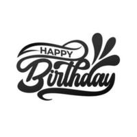 lettering text of happy birthday vector