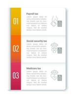 Personal income tax types infographic chart design template. Taxation law. Editable infochart with icons. Instructional graphics with 3 step sequence. Visual data presentation vector
