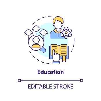 Family research records blue circle infographic template. Data visualization with 5 steps. Editable timeline info chart. Workflow layout with line icons vector